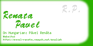 renata pavel business card